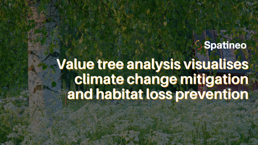 Value tree analysis visualises climate change mitigation and habitat loss prevention Spatineo